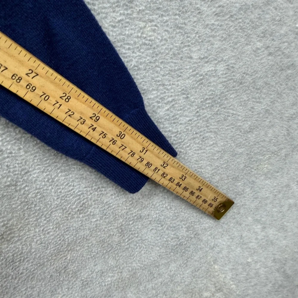 Vineyard Vines Polo Sweater Men Medium Blue Wool Blend Long Sleeve Whale Classic